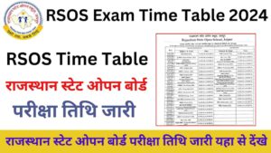 RSOS Exam Time Table 2024